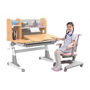 小浣熊实木学习桌